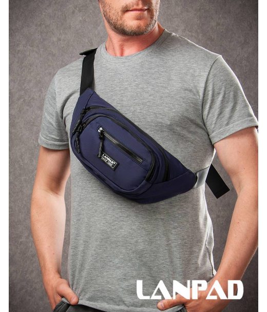 Сумка Мужская На пояс нейлон Lanpad 61057 blue