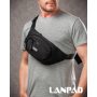 Сумка Мужская На пояс нейлон Lanpad 61057 black Сумка Мужская На пояс нейлон Lanpad 61057 black