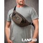 Сумка Мужская На пояс нейлон Lanpad 61056 deep khaki Сумка Мужская На пояс нейлон Lanpad 61056 deep khaki