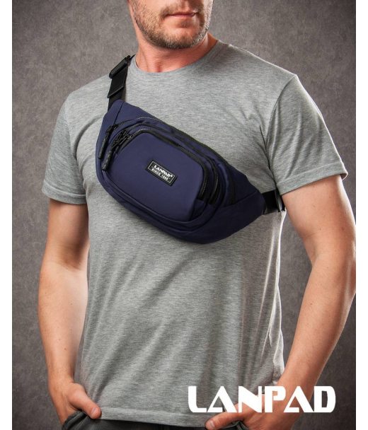 Сумка Мужская На пояс нейлон Lanpad 61056 blue