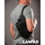 Сумка Мужская пояс-бананка нейлон Lanpad 63737 black