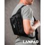 Сумка Мужская пояс-бананка нейлон Lanpad 61027 black
