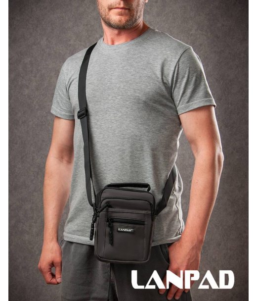 Сумка Чоловіча Планшет нейлон Lanpad A98222 grey мал