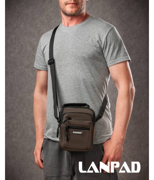 Сумка Чоловіча Планшет нейлон Lanpad A98222 brown мал