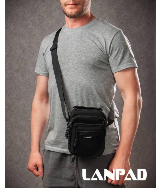 Сумка Чоловіча Планшет нейлон Lanpad A98222 black мал