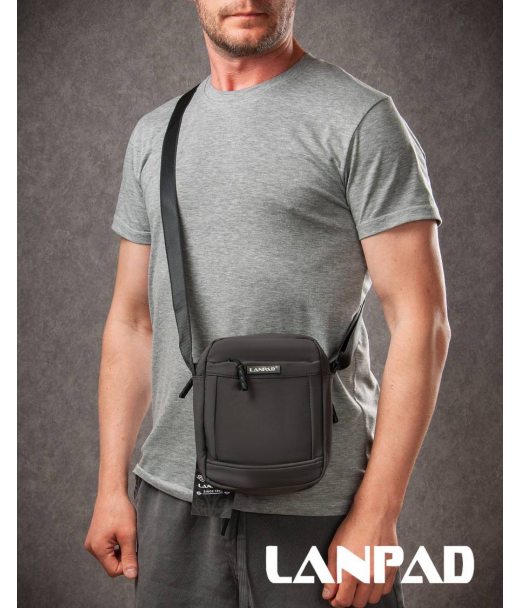 Сумка Чоловіча Планшет нейлон Lanpad A45007 grey мал
