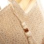 Жіноча плетена сумка PODIUM 8051 beige Жіноча плетена сумка PODIUM 8051 beige
