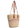 Жіноча плетена сумка PODIUM 6150 beige pink Розпродаж