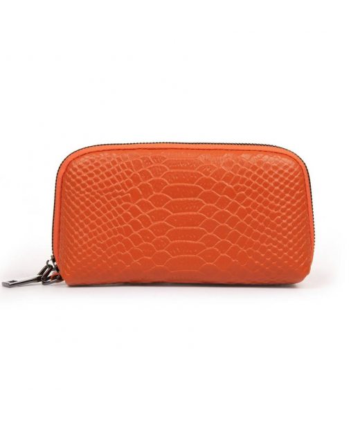 Косметичка кожа 60095-16 orange Косметичка кожа 60095-16 orange