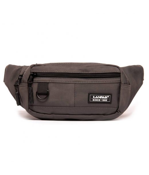 Сумка Мужская На пояс нейлон Lanpad 19006 grey