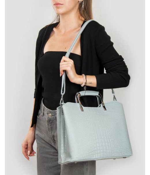 Сумка Шкіряна Жіноча Класична ALEX RAI 1540-1 l-grey