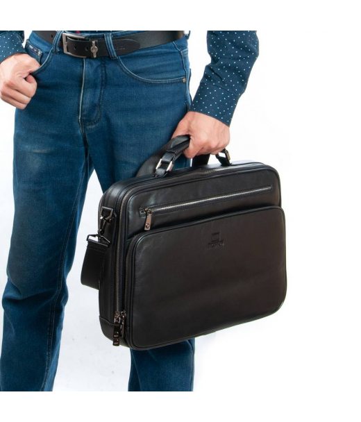 Сумка Чоловіча Портфель шкіра BRETTON 9221-1 black