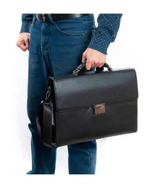 Сумка Чоловіча Портфель шкіра BRETTON 1716-1 black