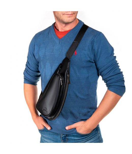 Сумка Мужская На Плечо кожа BRETTON 9186-68 black