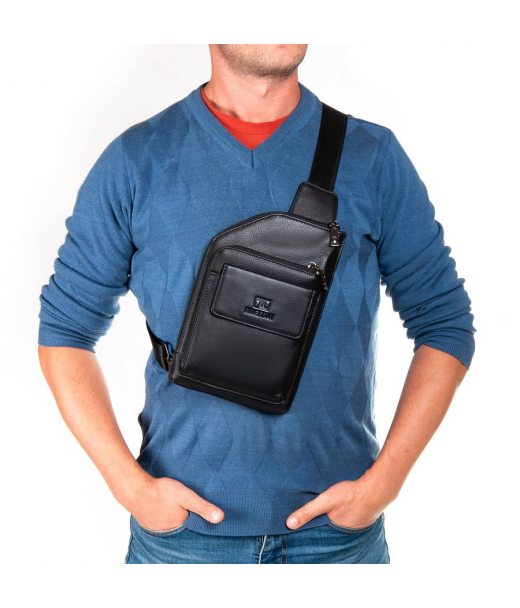 Сумка Мужская На Плечо кожа BRETTON 5601-5 black