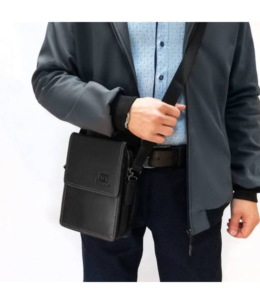 Сумка Мужская Планшет кожа BRETTON 1645-4 black