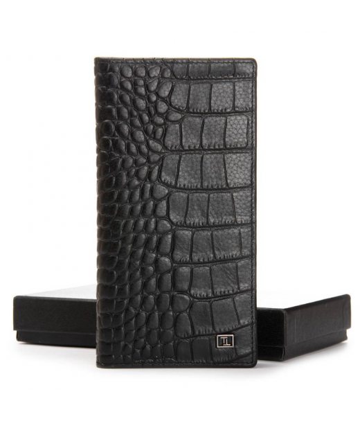 Гаманець шкіряний Чоловічий BE BRETTON 168-Q74 black croco