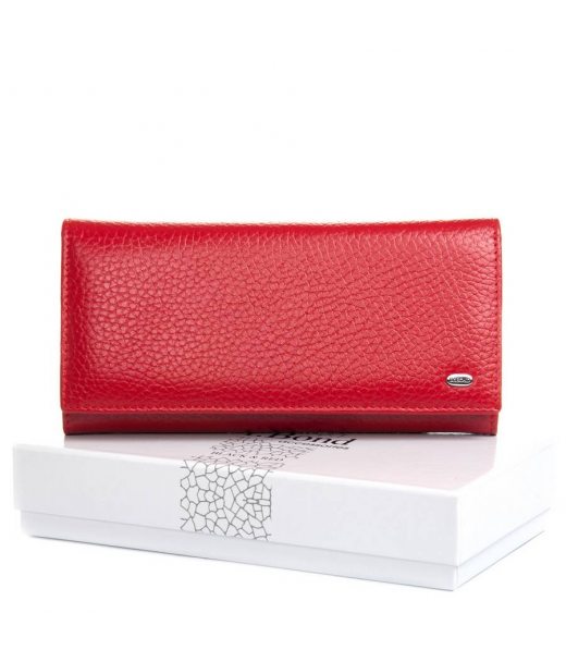 Гаманець BR Жіночий шкіряний DR. BOND W501-4 red-black