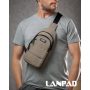 Сумка Чоловіча на плече нейлон Lanpad A4157 khaki бол