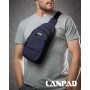 Сумка Чоловіча на плече нейлон Lanpad A4157 blue бол