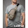 Сумка Чоловіча на плече нейлон Lanpad A4158 khaki бол