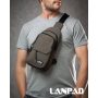 Сумка Чоловіча на плече нейлон Lanpad A4158 brown бол