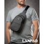 Сумка Чоловіча на плече нейлон Lanpad A4159 grey бол