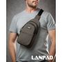 Сумка Чоловіча на плече нейлон Lanpad A4159 brown бол