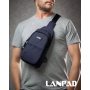 Сумка Чоловіча на плече нейлон Lanpad A4159 blue бол
