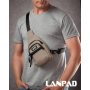 Сумка Чоловіча на плече нейлон Lanpad A65365 khaki мал