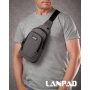 Сумка Чоловіча на плече нейлон Lanpad 8805 grey мал