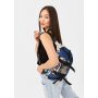 Большая женская поясная сумка бананка для планшета Sambag DynamicDart с принтом Blue Flowers
