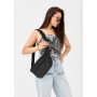 Женская сумка на пояс бананка Sambag Tirso Max черный оксфорд