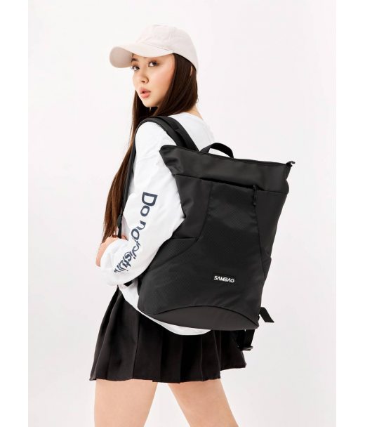 Жіночий рюкзак ролл Sambag RollTop X чорний оксфорд Жіночий рюкзак ролл Sambag RollTop X чорний оксфорд