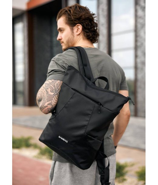 Мужской рюкзак ролл Sambag RollTop X черный оксфорд Мужской рюкзак ролл Sambag RollTop X черный оксфорд
