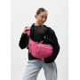 Женская замшевая сумка бананка через плечо Sambag DistrictDart розовая