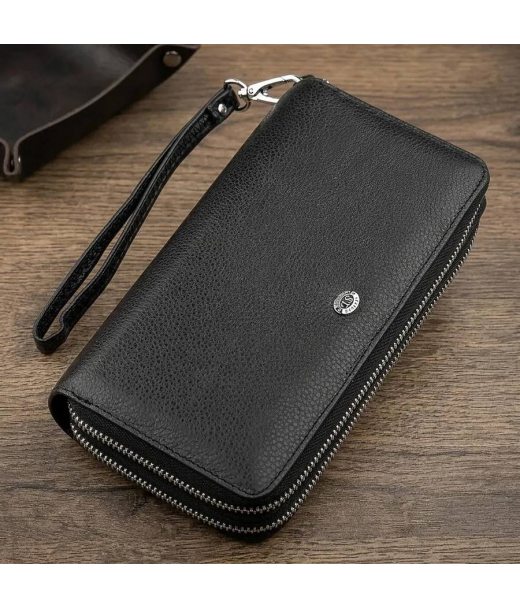 Мужской кошелек ST Leather 18451 (ST127) натуральная кожа Черный