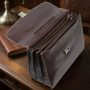 Чоловічий діловий портфель Tony Perotti 8009/42 moro (90378) Коричневий