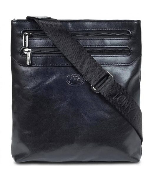 Чоловіча сумка Tony Perotti натуральна шкіра Italico 6048G-20 nero (90351) Чорна
