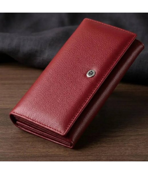 Гаманець на магнітах з клапаном жіночий ST Leather 19244 Бордовий