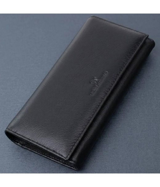 Класичний жіночий гаманець з натуральної шкіри ST Leather 22676 Чорний