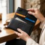 Класичний жіночий гаманець з натуральної шкіри ST Leather 22676 Чорний