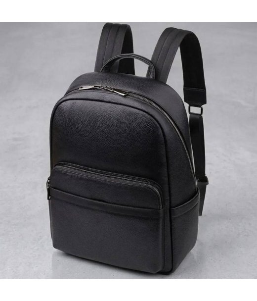 Місткий рюкзак для чоловіків з натуральної шкіри Vintage 23045 Чорний
