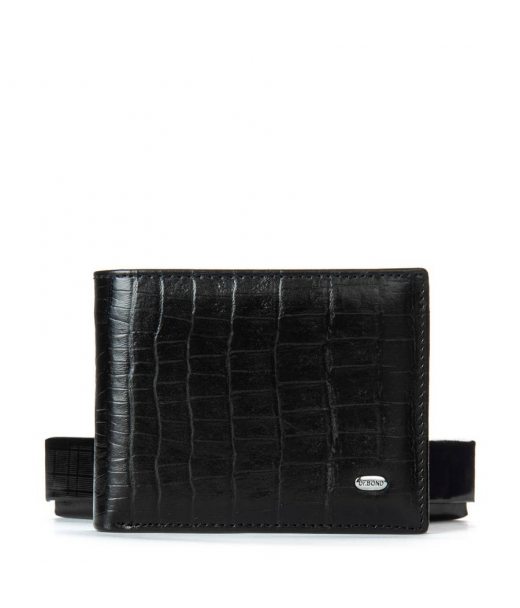 Кошелек Classic Мужской croco кожа DR. BOND MSM-1CR1 black