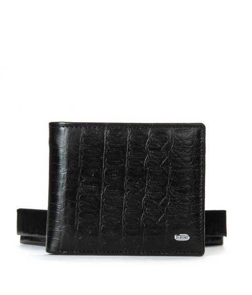 Кошелек Classic Мужской croco кожа DR. BOND MSM-3CR1 black