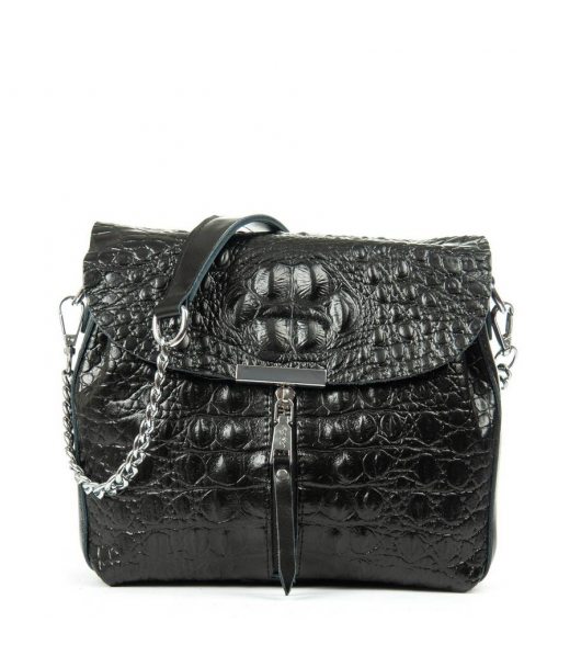 Сумка Женская Классическая кожа ALEX RAI 9342 black croco