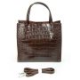 Сумка Шкіряна Жіноча Класична ALEX RAI 1564 brown croco