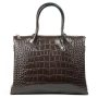 Сумка Шкіряна Жіноча Класична ALEX RAI 1561 brown croco