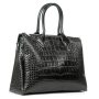 Сумка Шкіряна Жіноча Класична ALEX RAI 1561 black croco