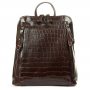 Сумка Шкіряна Жіноча Рюкзак ALEX RAI 8629 brown croco